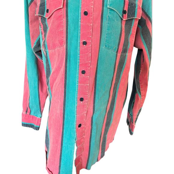 Wrang Vintage Brushhopper In Pink/Blue size 17.5-35, Pre-Loved Country Cowboy - Picture 5 of 11